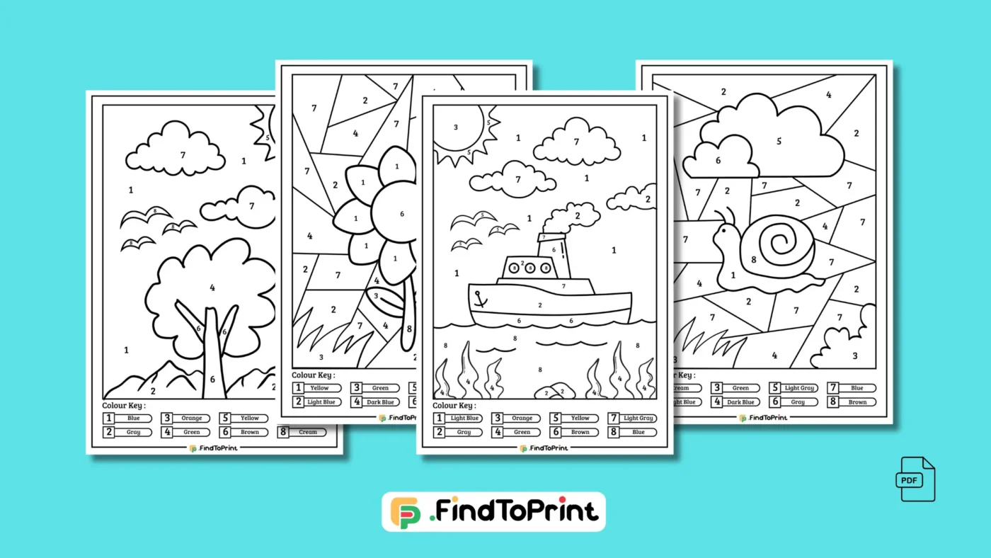 Free Color by Number Printables