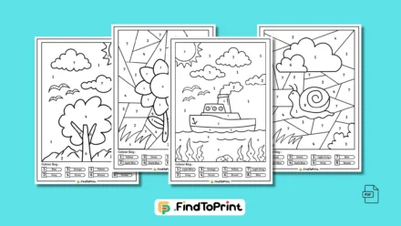 Free Color by Number Printables