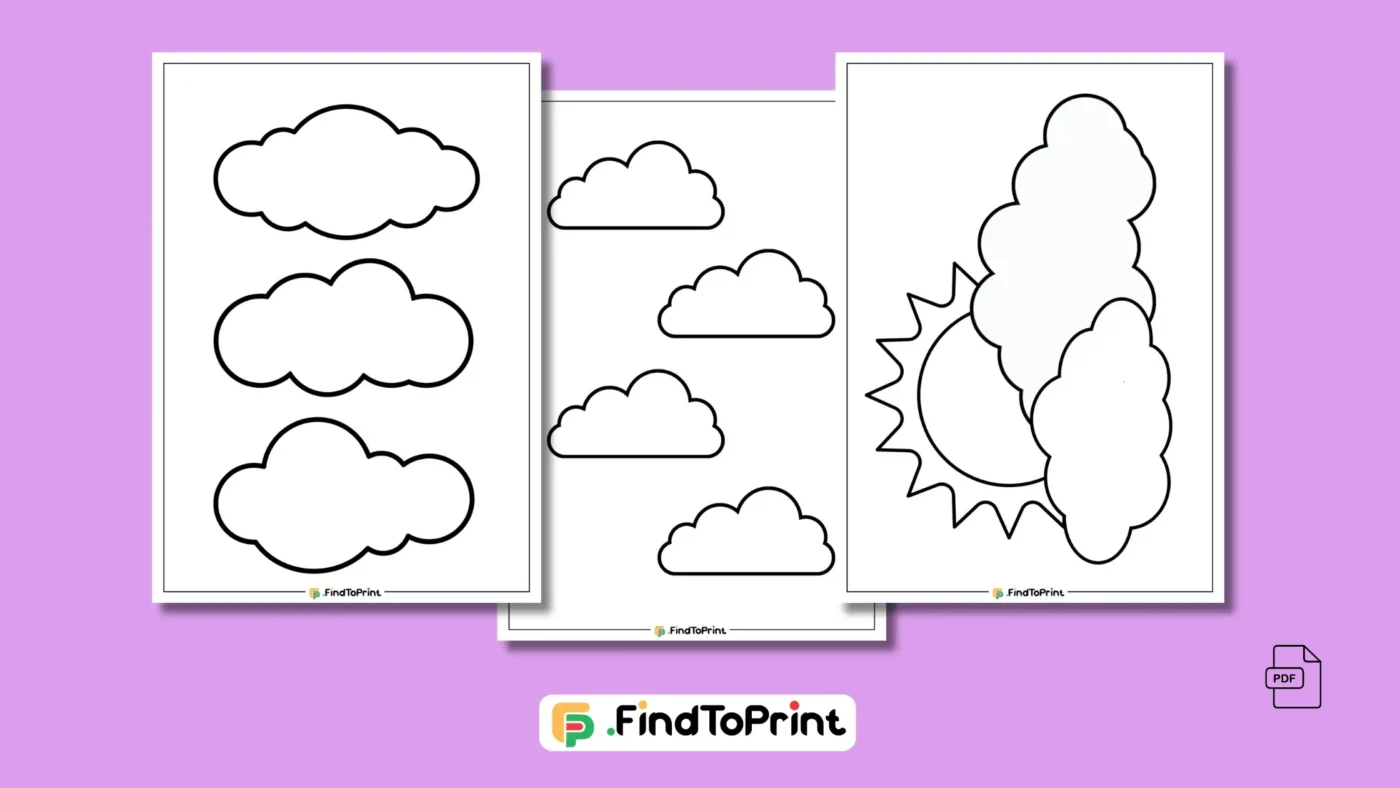 Free Cloud Template Printables for Crafts & Decor