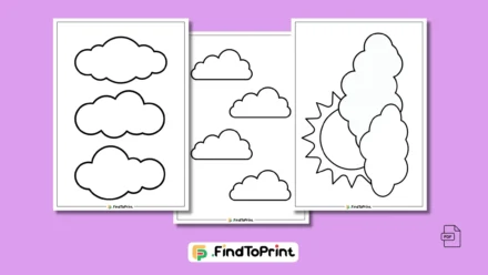 Free Cloud Template Printables for Crafts & Decor